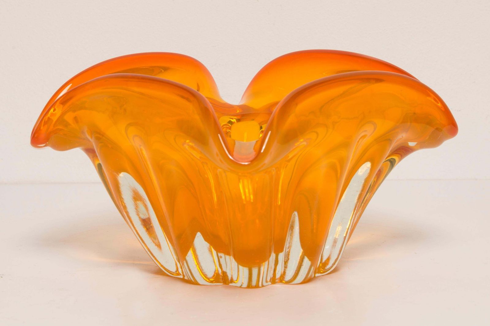 Mid Century Murano Orange Glass Bowl Ashtray, Italy, 1970s photo buy
