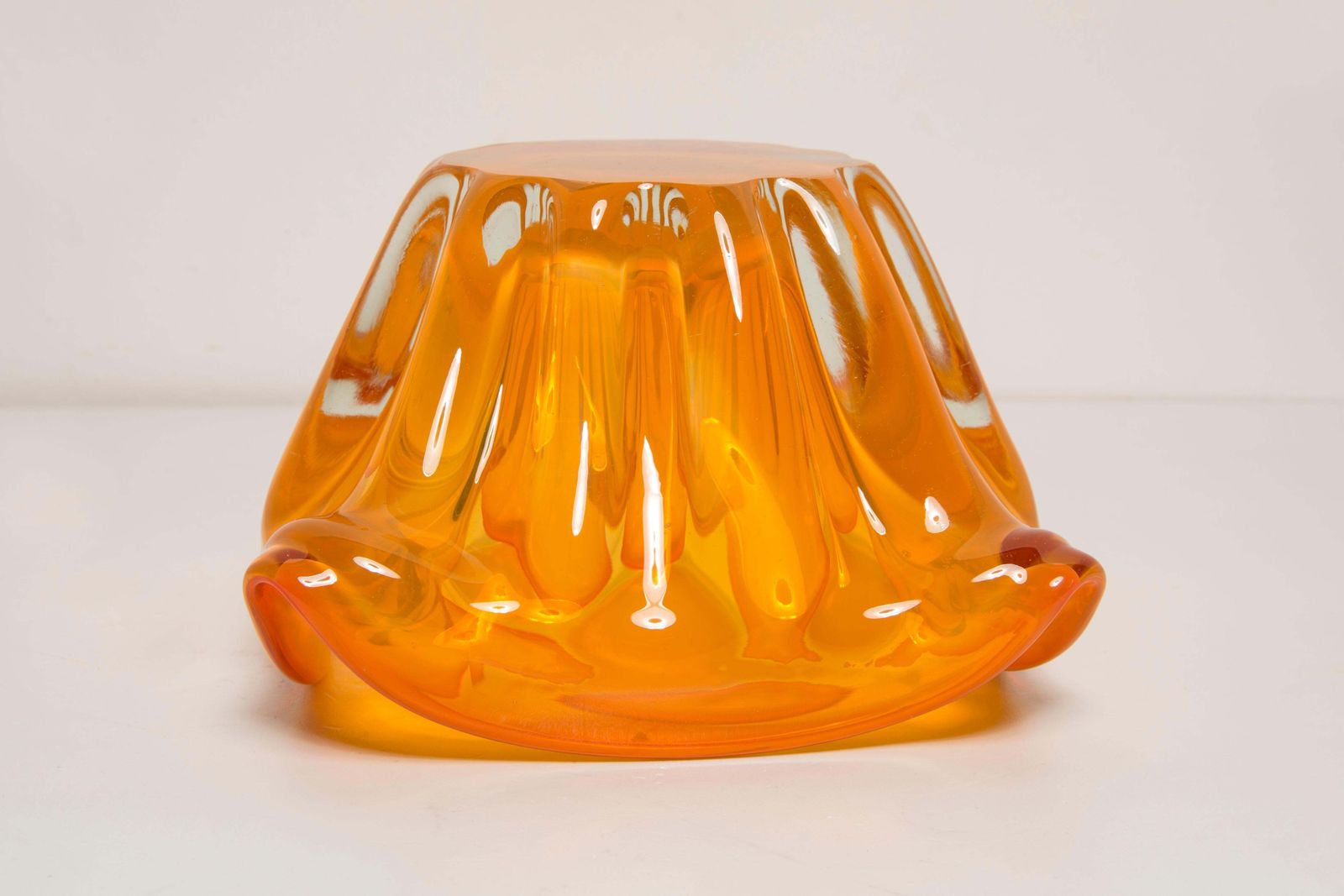 photo buy Mid Century Murano Orange Glass Bowl Ashtray, Italy, 1970s