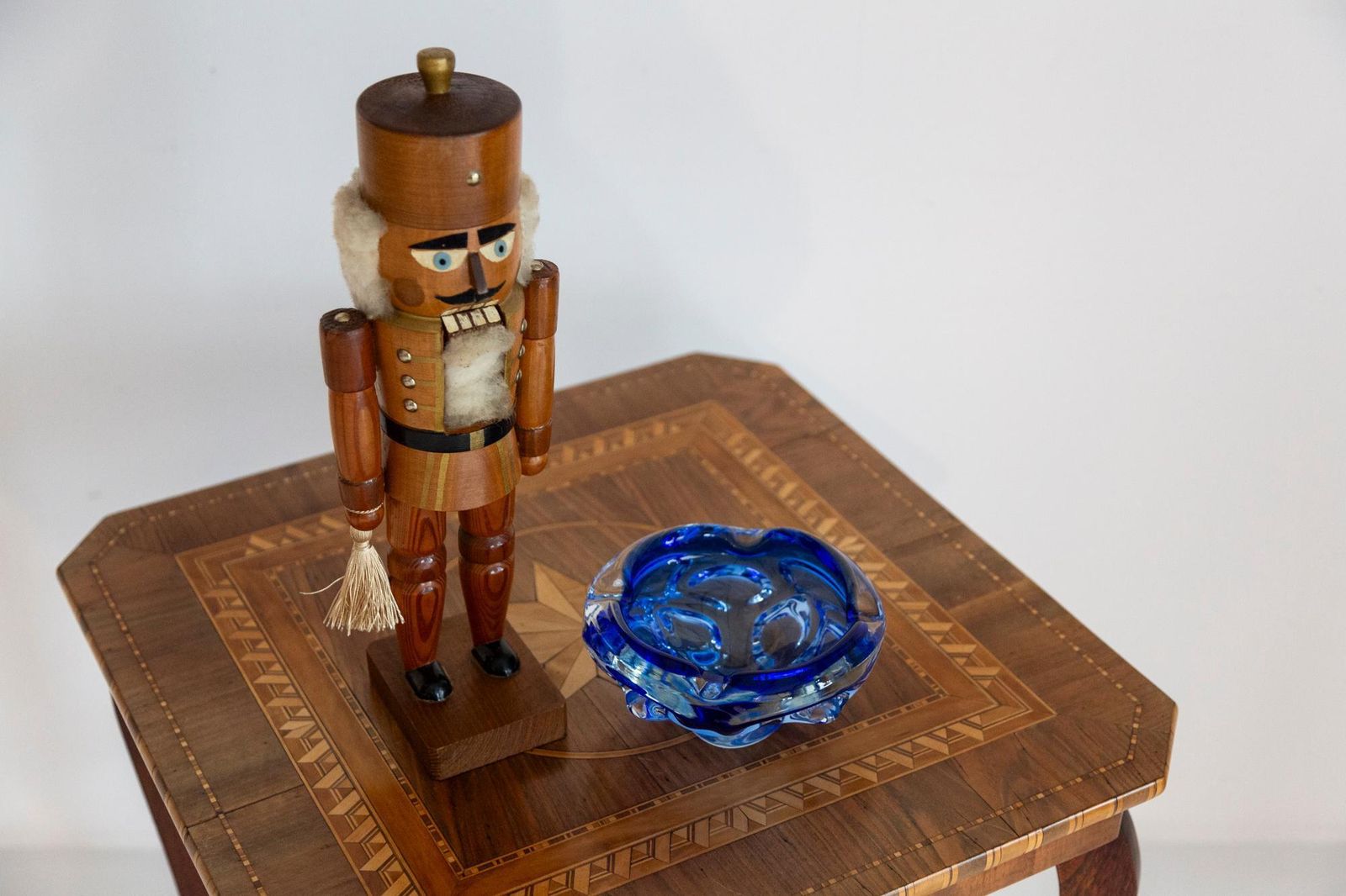 Mid Century Blue Artistic Glass Bowl Ashtray, Italy, 1970s photo for sale