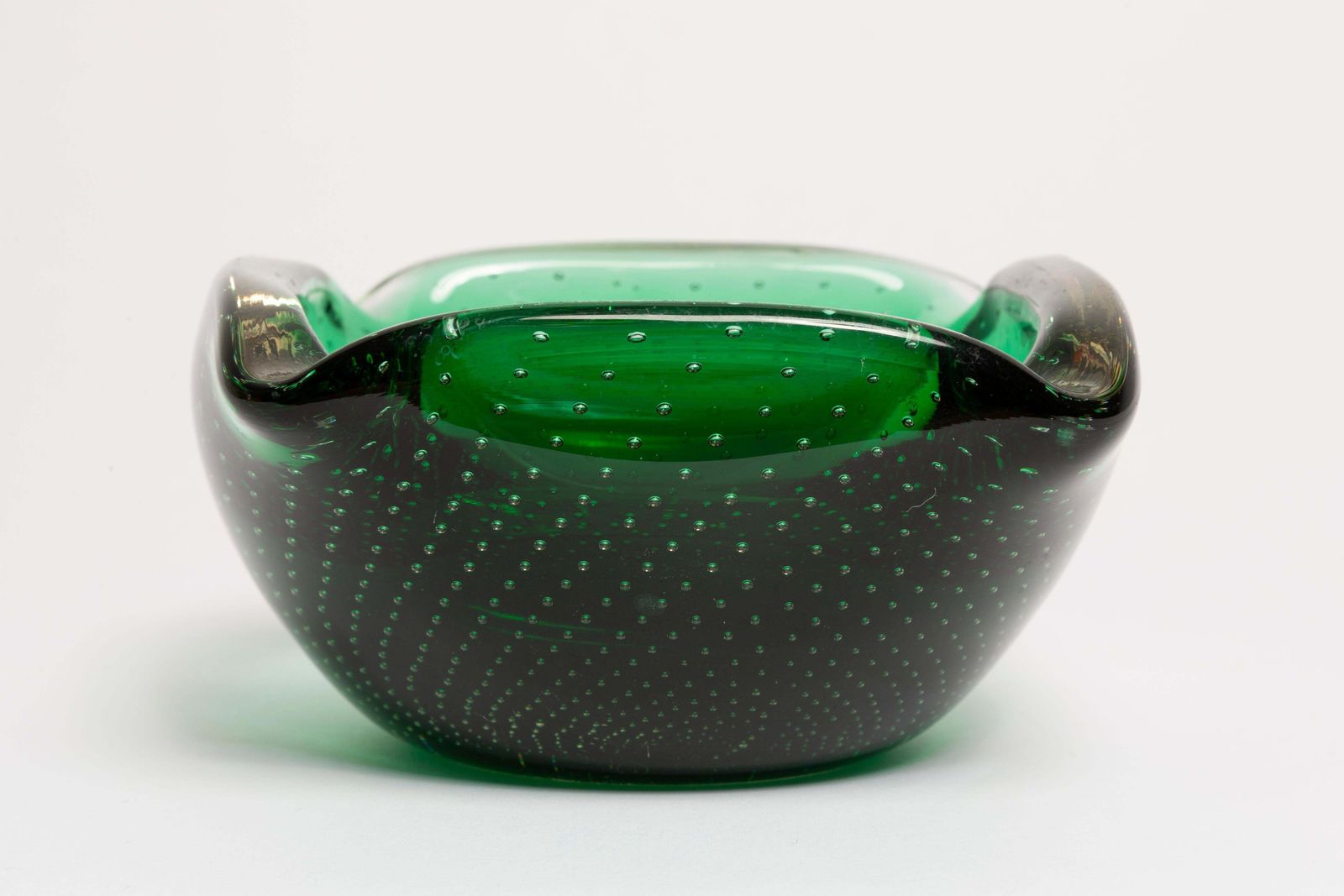 Mid Century Green Glass Bowl Ashtray Element, Italy, 1970s photo buy