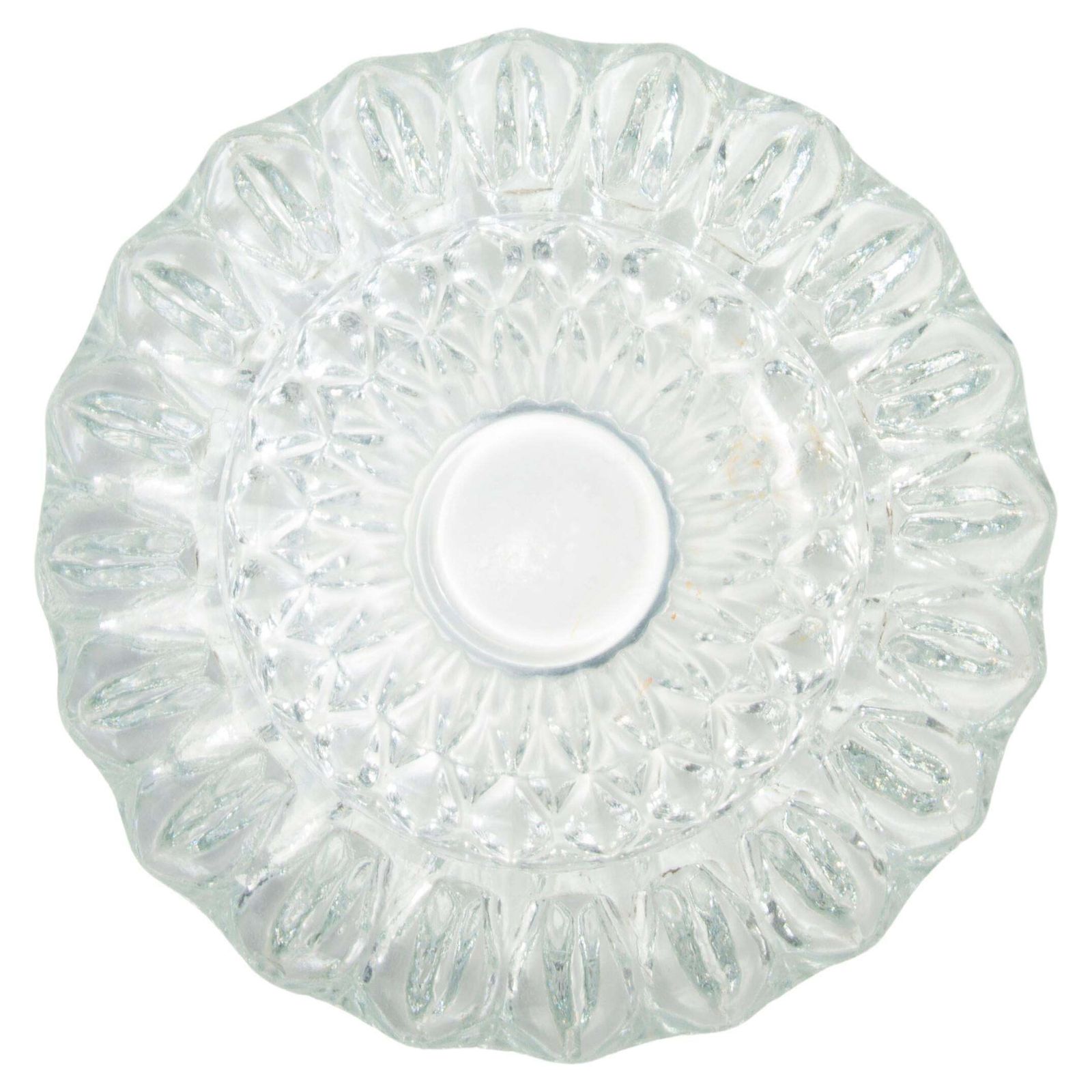 Mid Century Crystal Glass Ashtray Bowl, Italy, 1970s