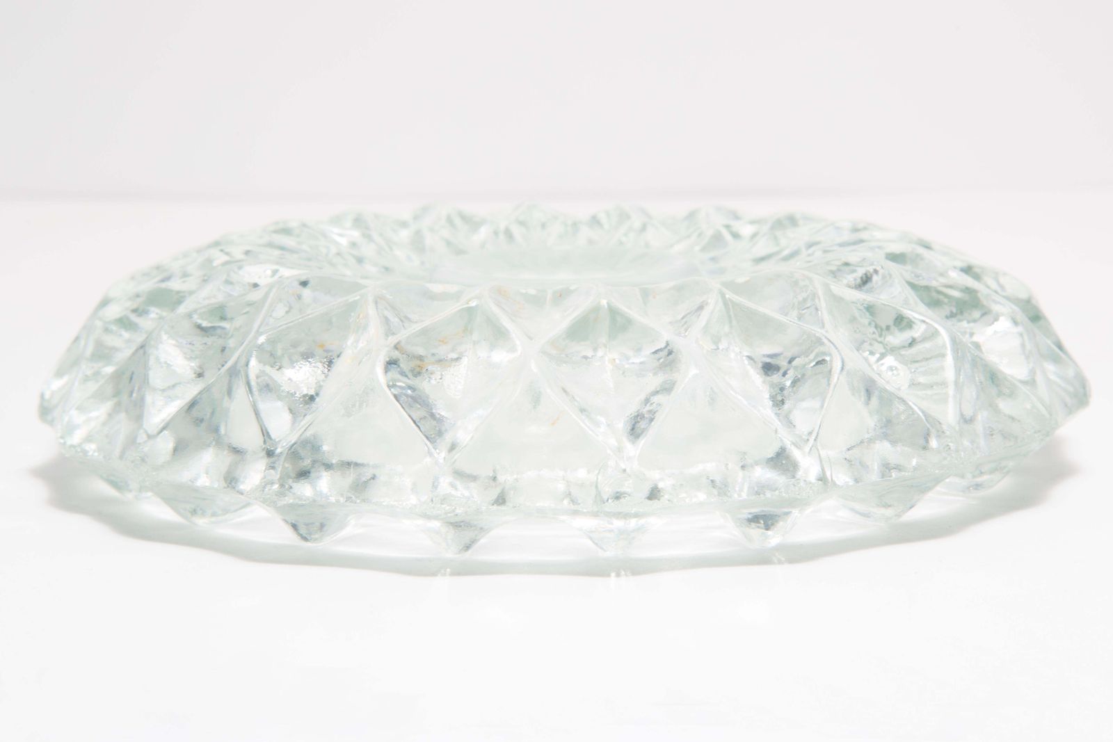 Mid Century Crystal Glass Ashtray Bowl, Italy, 1970s photo buy