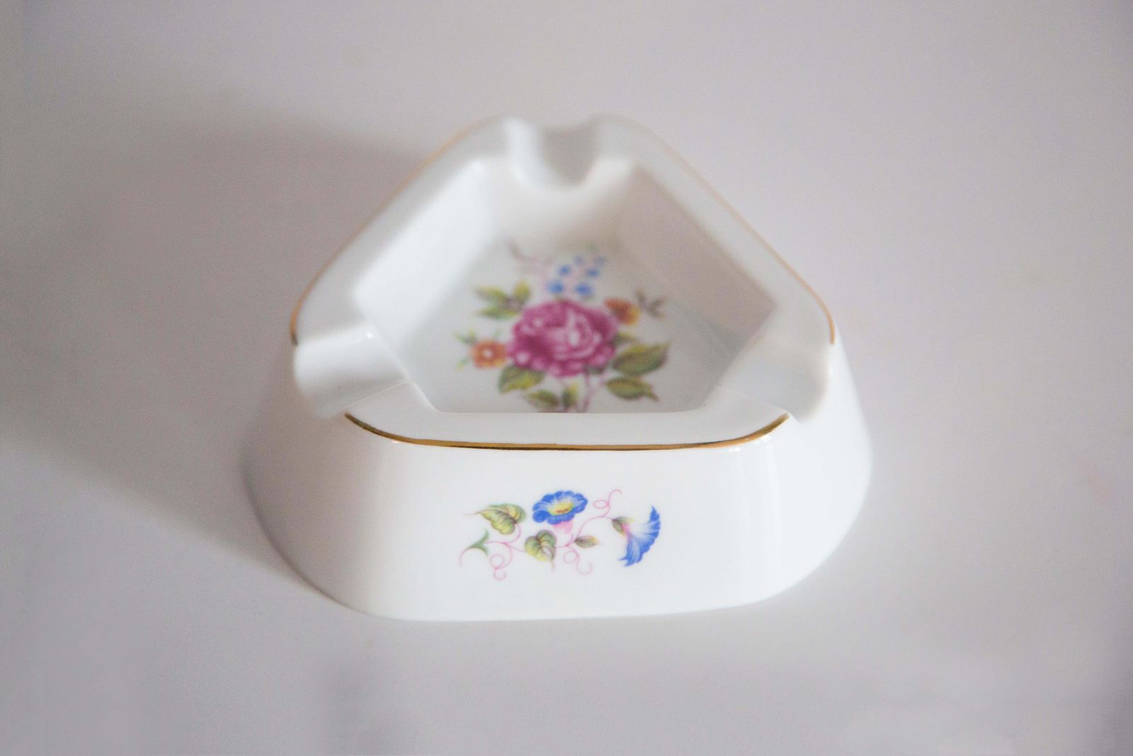 Midcentury Porcelain Flowers Roses Ashtray, Europe, 1970s photo Home Decor