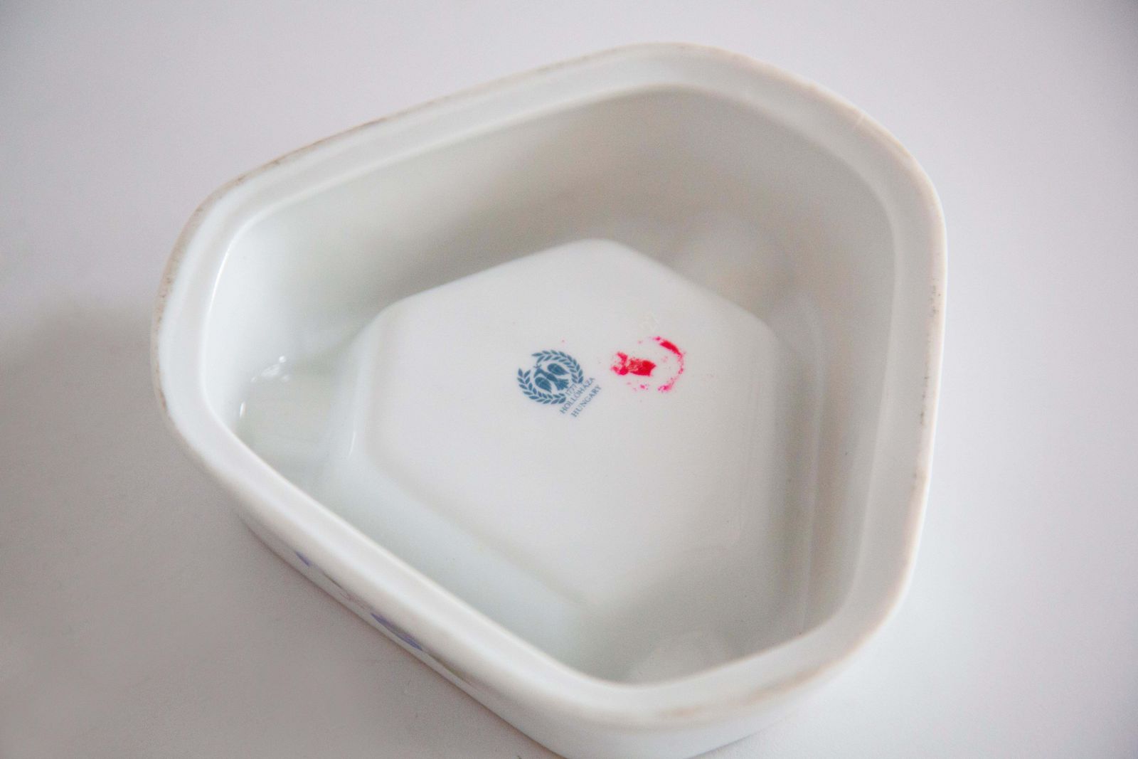 Midcentury Porcelain Flowers Roses Ashtray, Europe, 1970s photo vintage