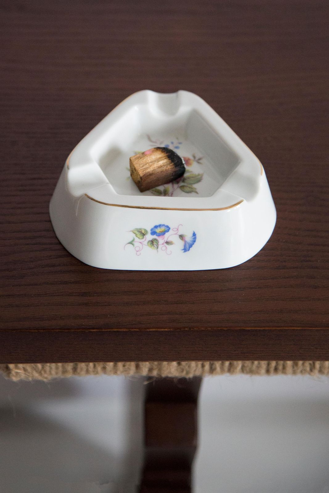 photo for sale Midcentury Porcelain Flowers Roses Ashtray, Europe, 1970s