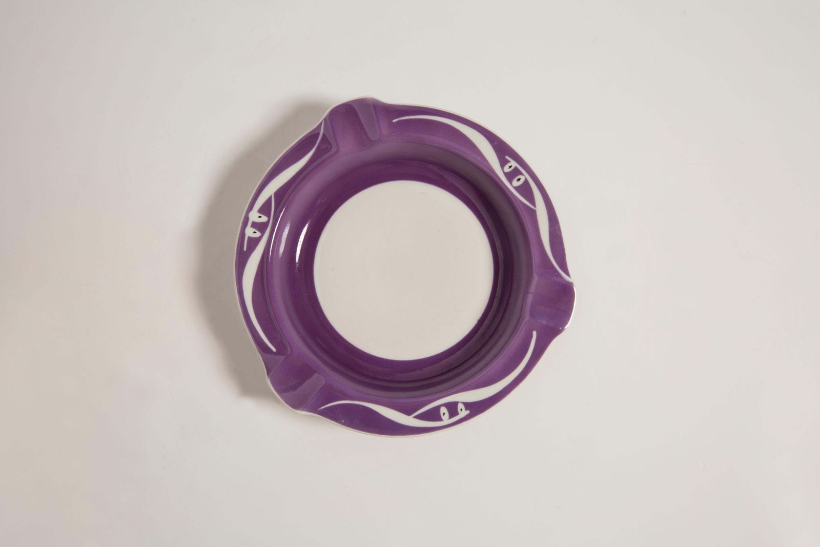 Mid Century Porcelain Ceramic Purple Violet Ashtray, Europe, 1970s photo furniture