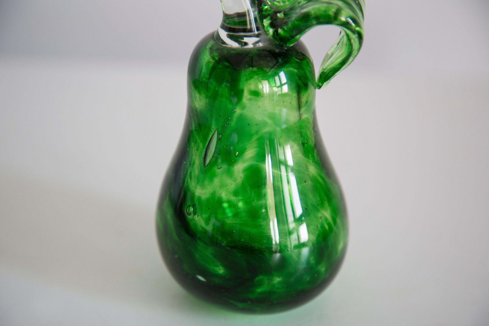 Mid Century Handmade Crystal Glass Pear, Poland, Europe, 1960s. photo buy