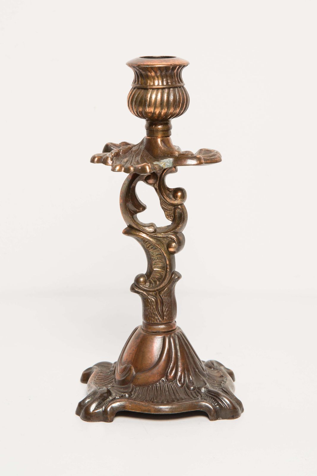 20th Century Metal Gold Decorative Candlesticks, Italy, 1960s photo for sale