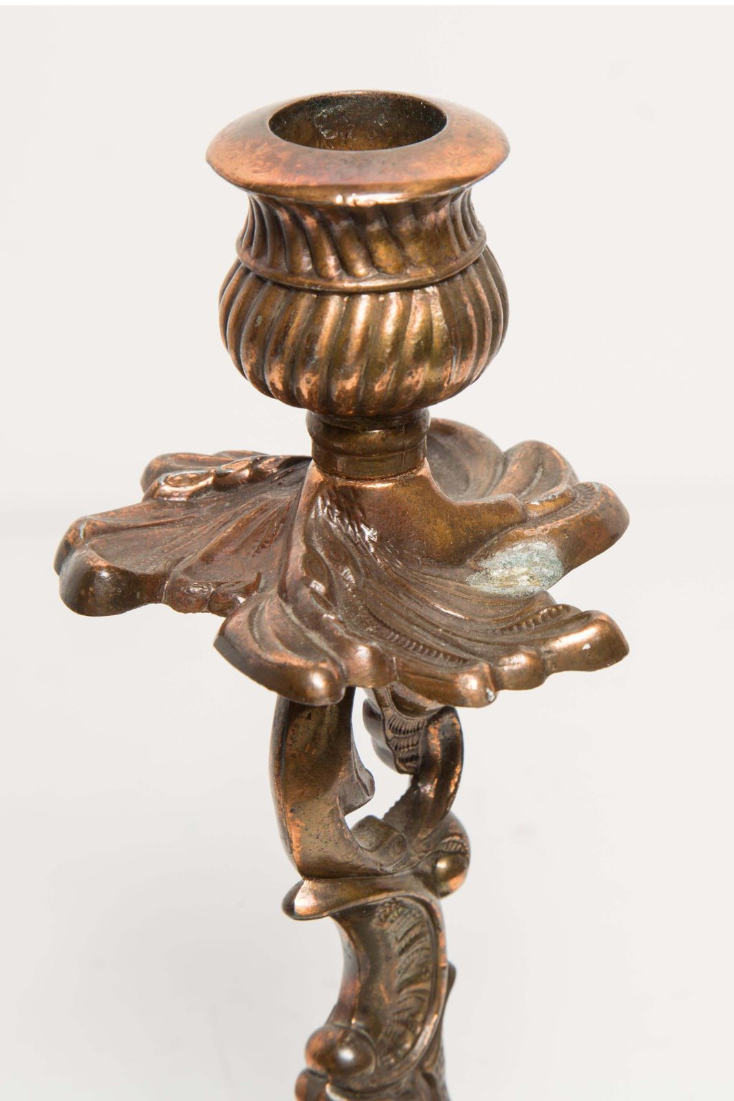 photo vintage 20th Century Metal Gold Decorative Candlesticks, Italy, 1960s