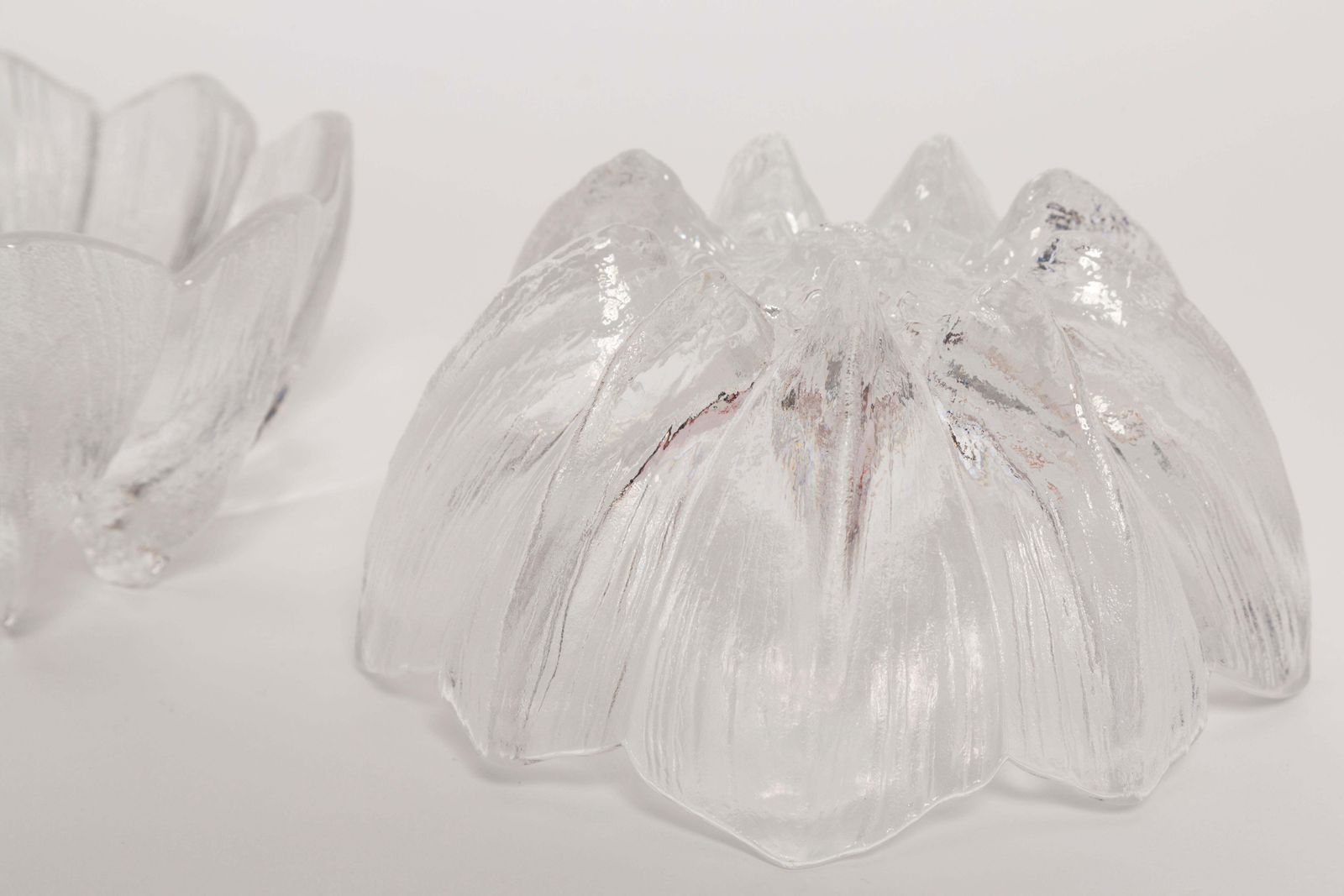 Vintage Transparent Decorative Glass Flower Bowls, Drost, Europe, 1960s photo buy