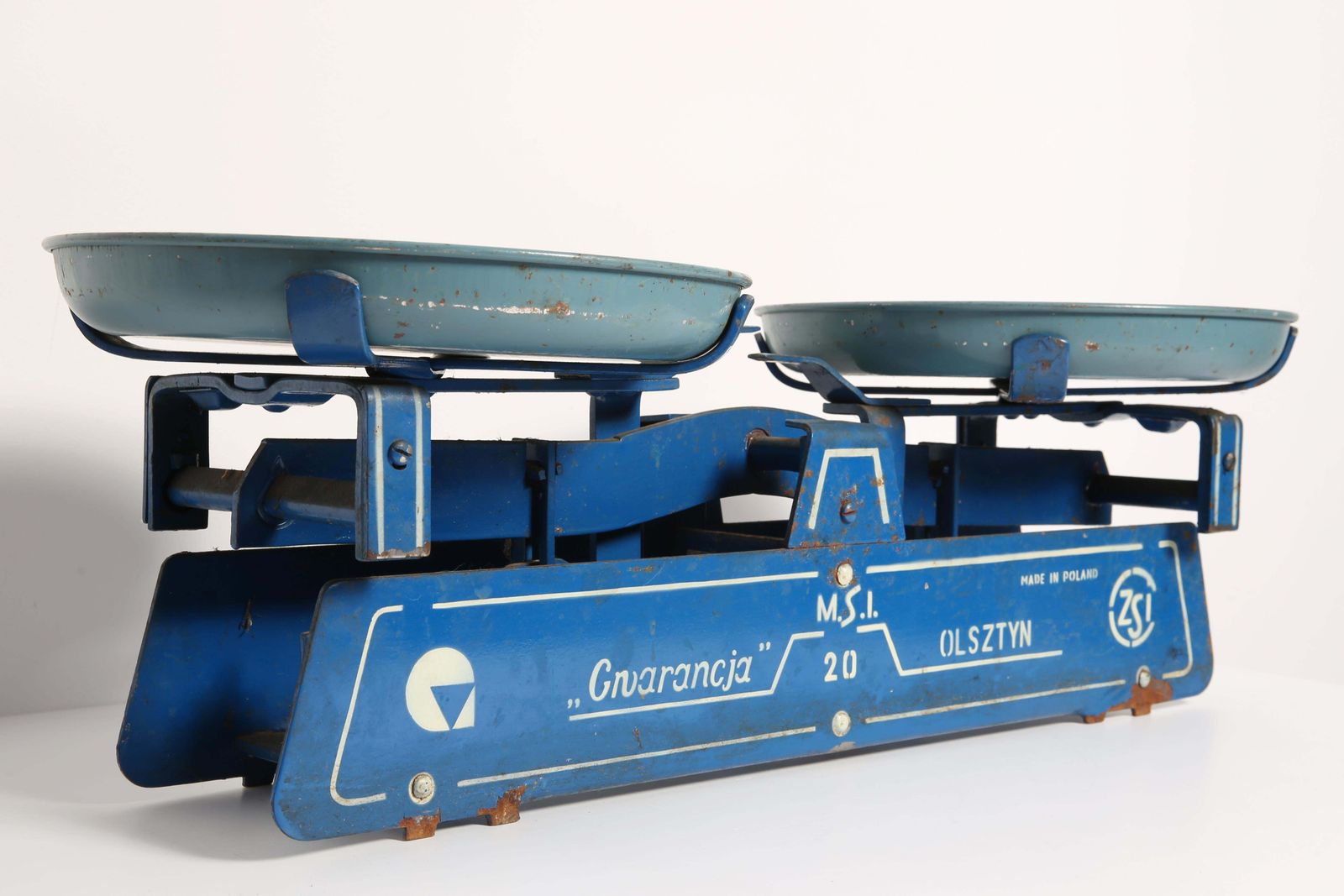 Old Blue Scale Gwarancja Olsztyn, Europe, 1970s photo Home Decor