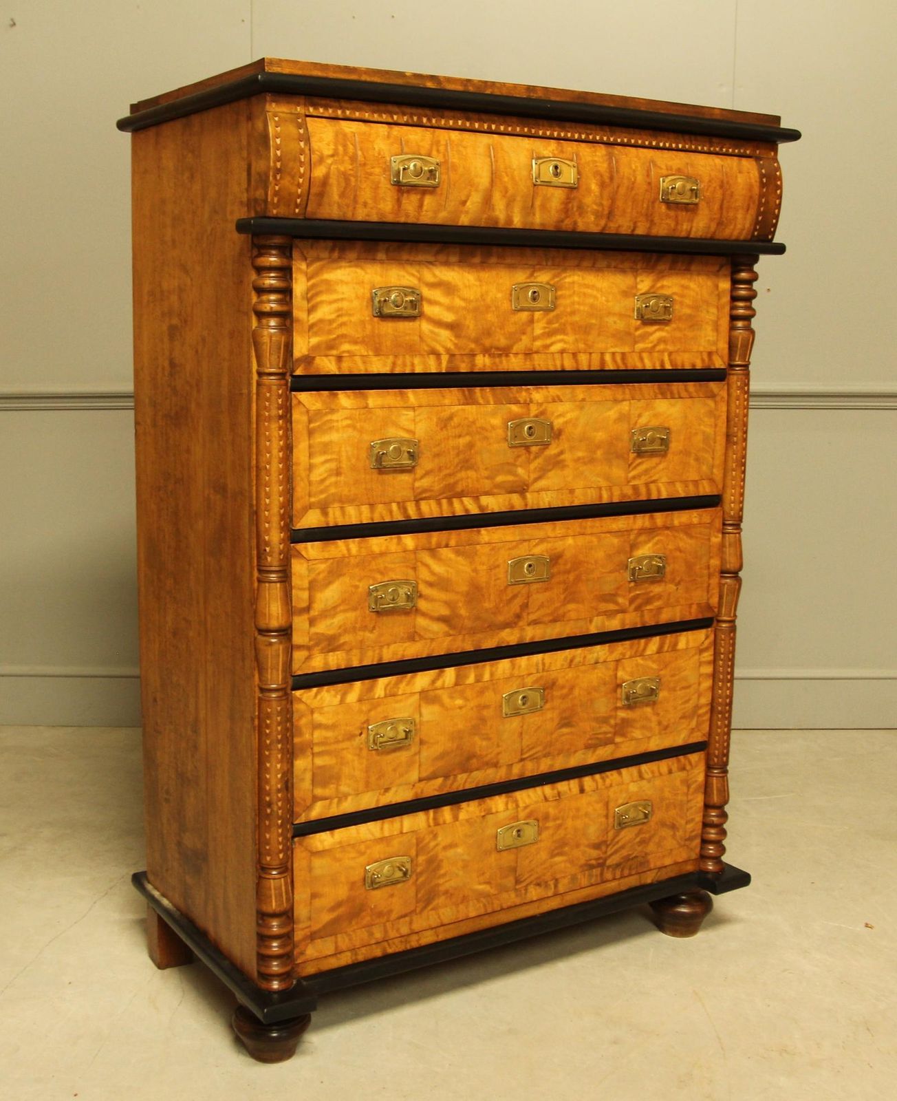 A 20th Century Swedish Birch Chest Of Drawers photo for sale