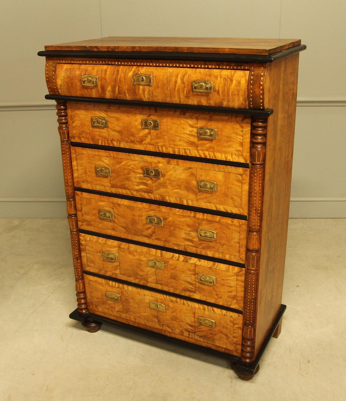 A 20th Century Swedish Birch Chest Of Drawers photo vintage
