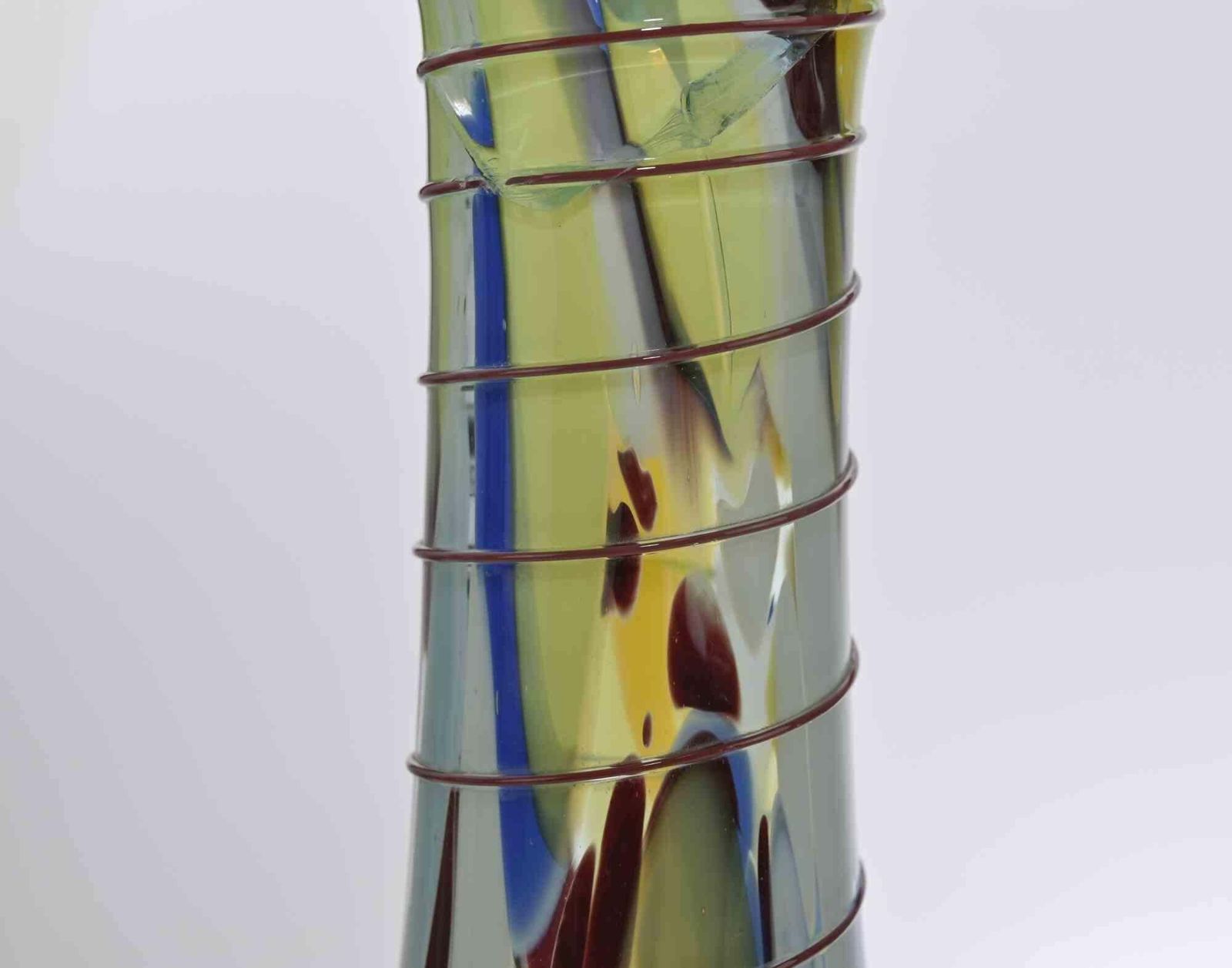 Vintage Glass Vase, Italy, 1970s photo Home Decor