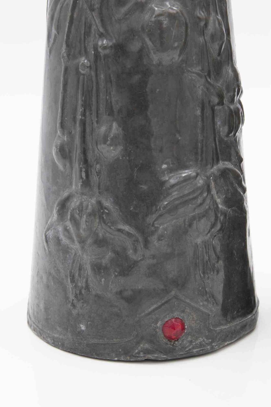 Set Of 2 Art Nouveau Pewter Vases, Italy, Early 20th Century photo Home Decor