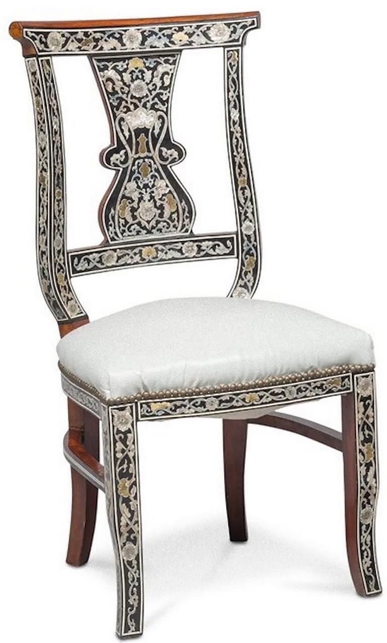 Pair Of Mahogany Chairs, Arab Manufacture, Early 20th Century photo furniture