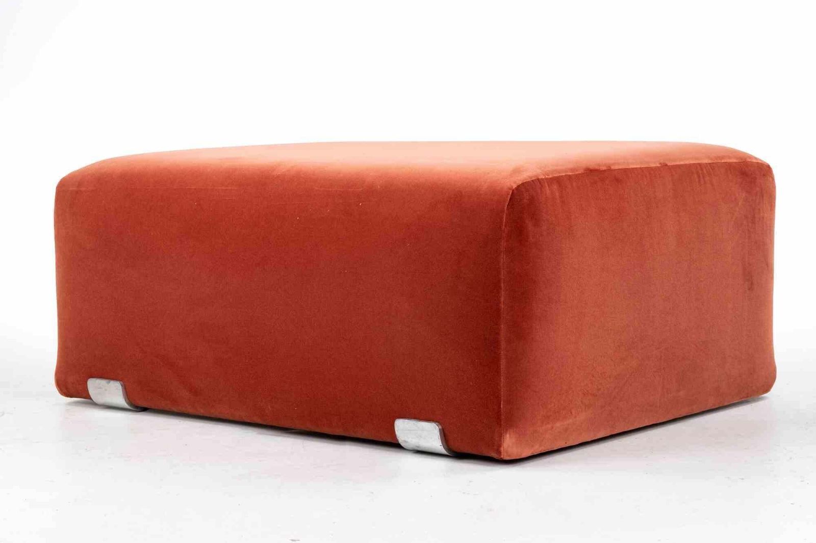 Set Of 5 Velvet Ottomans, 1970s photo for sale