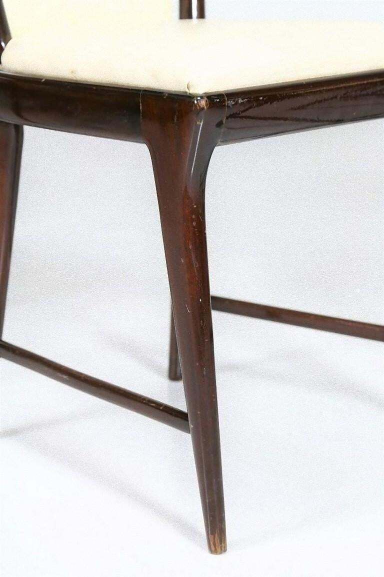 Set Of Six Midcentury Chairs By Osvaldo Borsani 'Attr.' photo for sale