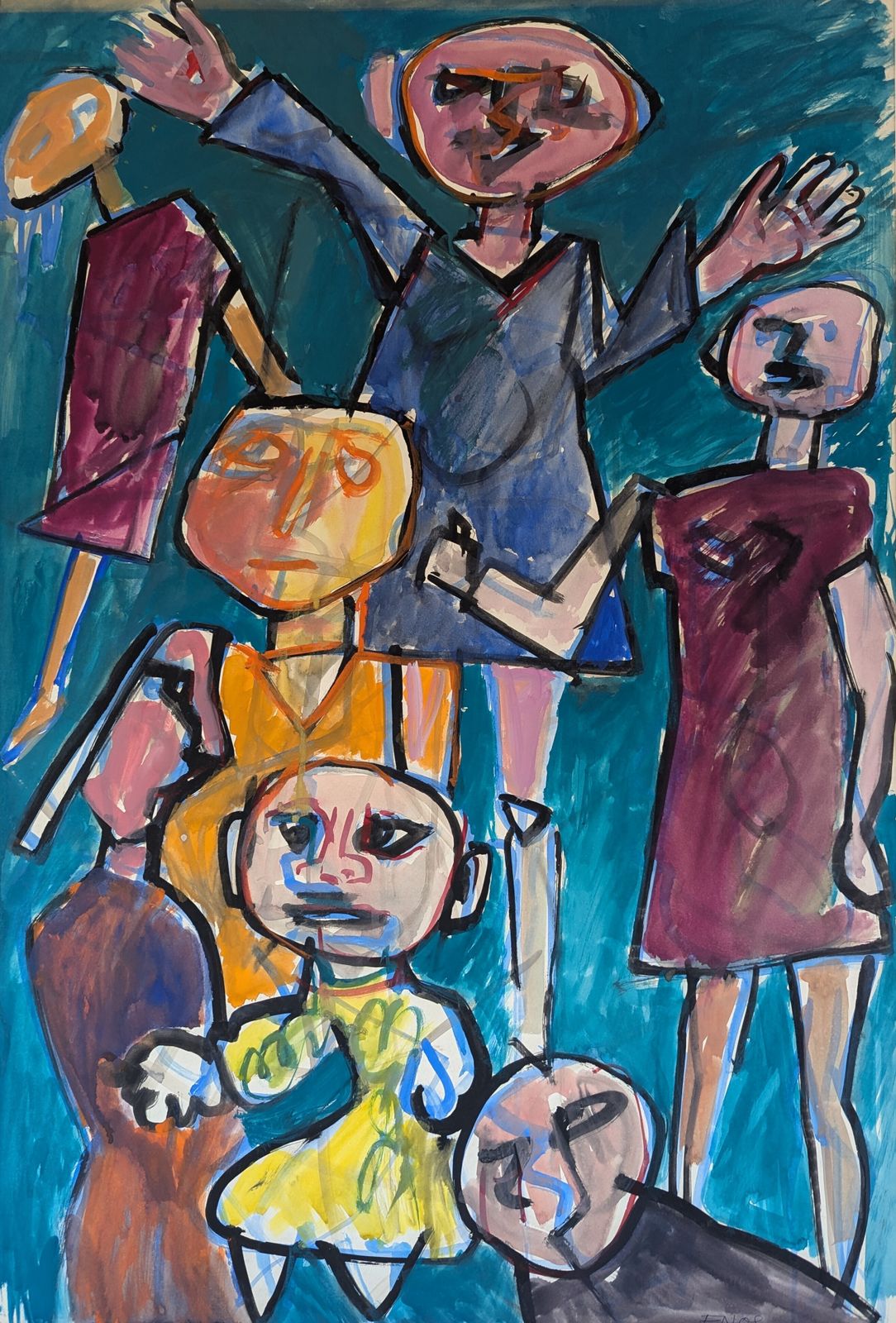 photo furniture Children At Play, Oil Painting