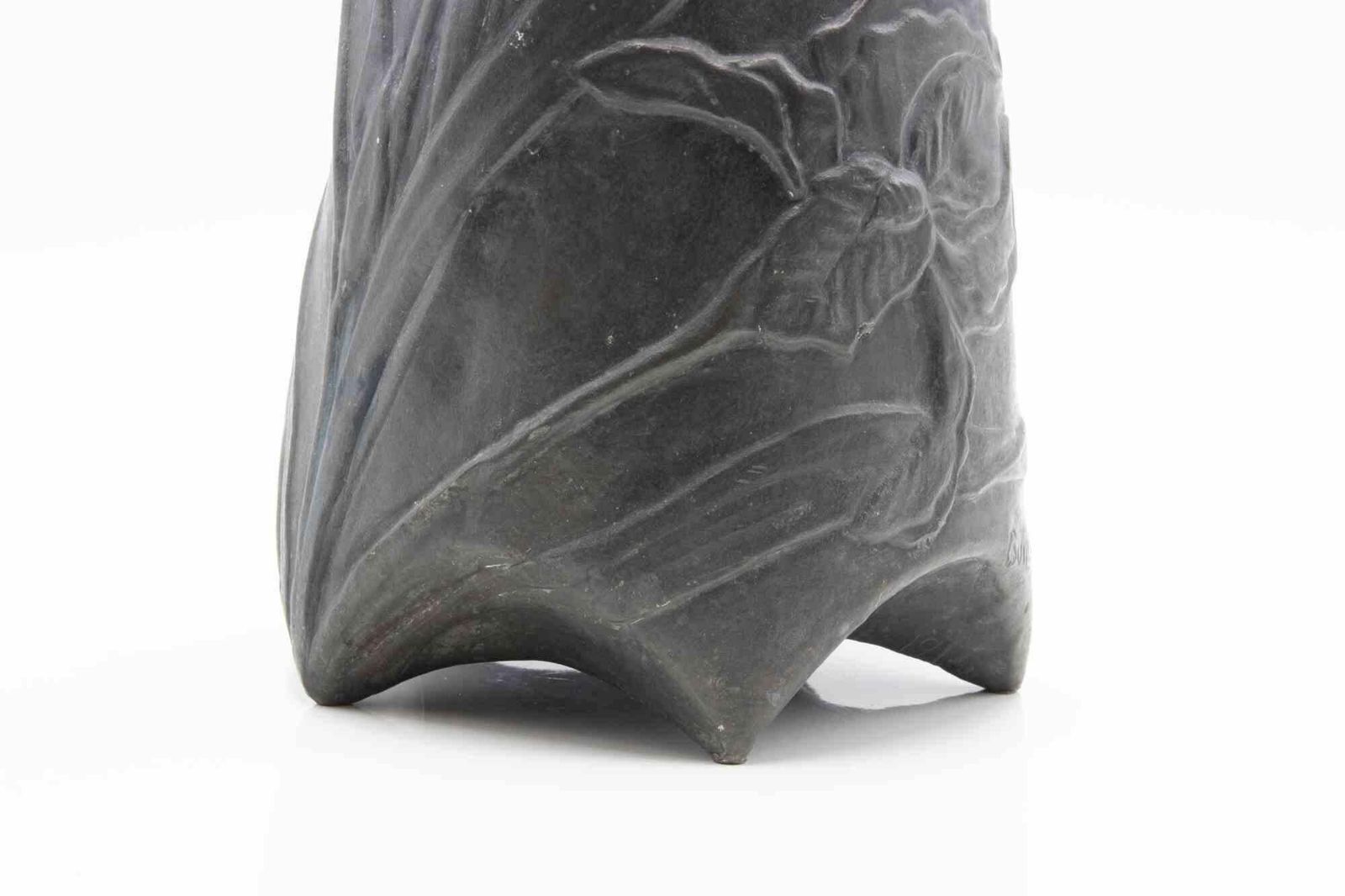 photo furniture Set Of 2 Art Nouveau Pewter Vases, Italy, Early 20th Century