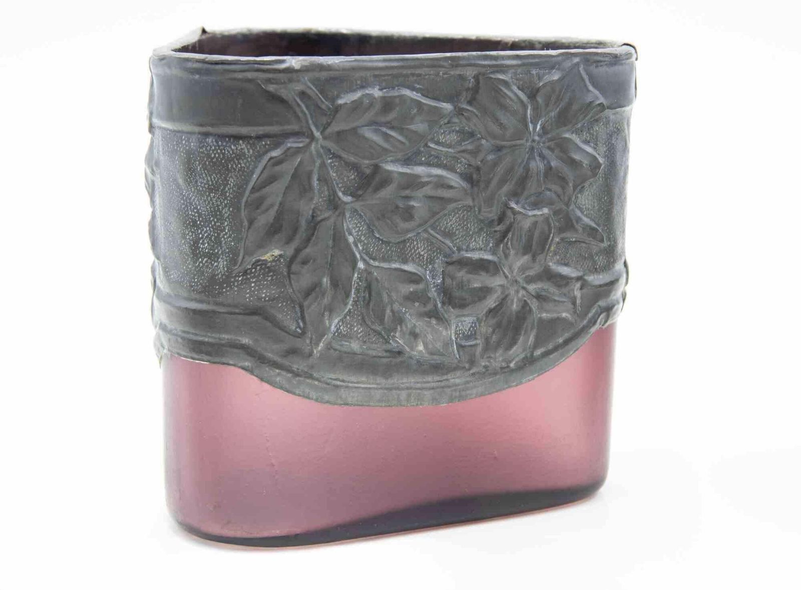Set Of 5 Art Nouveau Pewter Vases, Italy, Early 20th Century photo 510.0