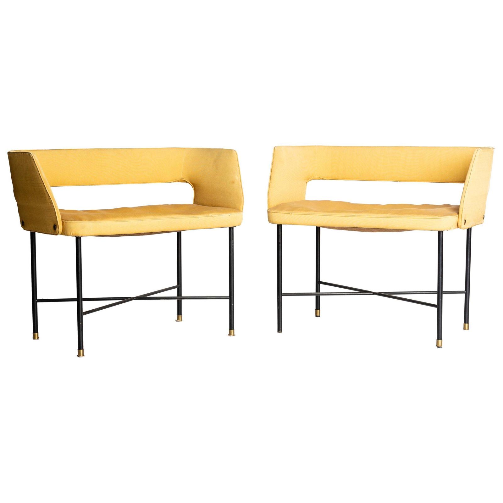 Vintage Pair Of Seats By Gigi Radice And Enrico Meroni, Italy, 1950s