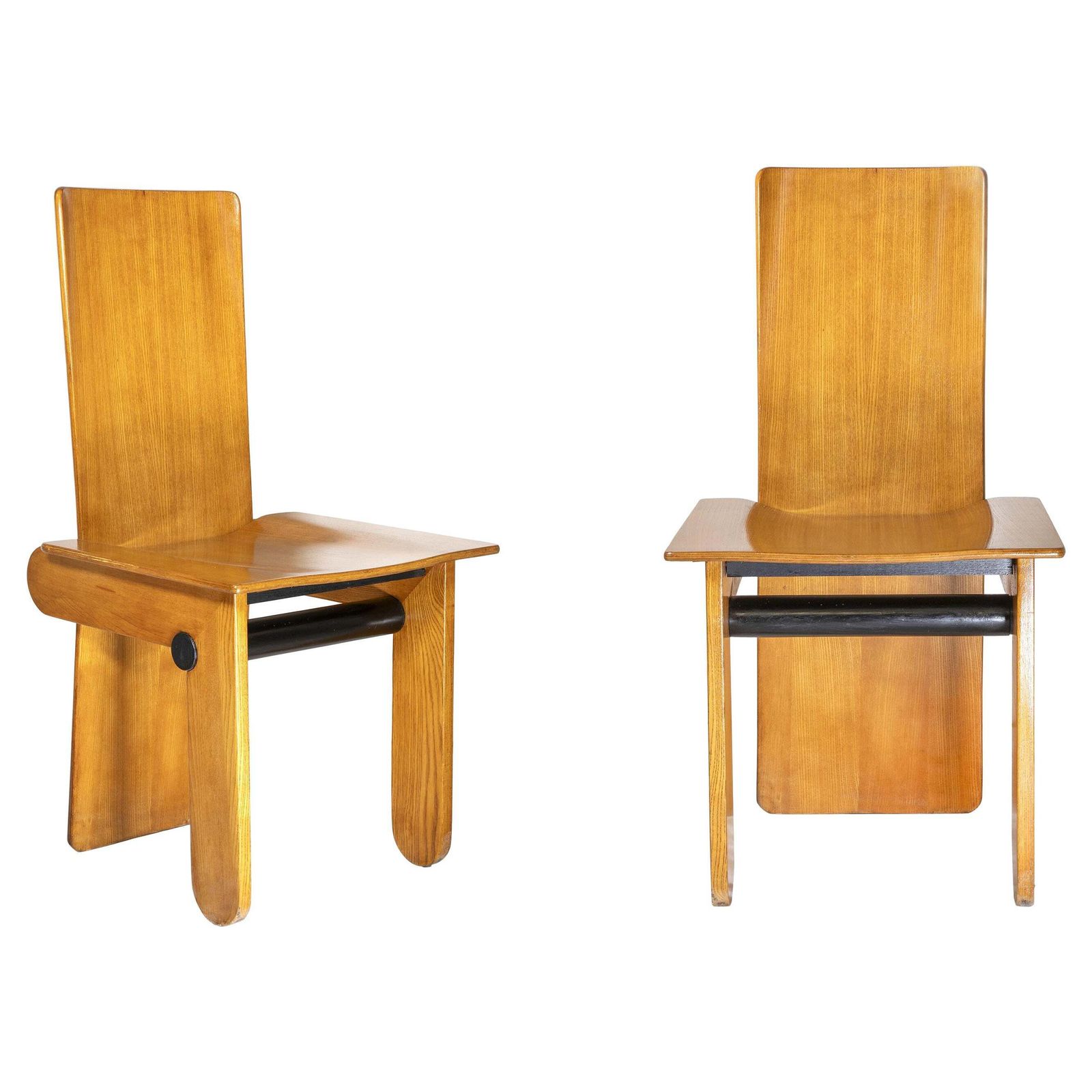 Two "Modernist" Chairs By Carlo Scarpa For Gavina, Italy, 1974