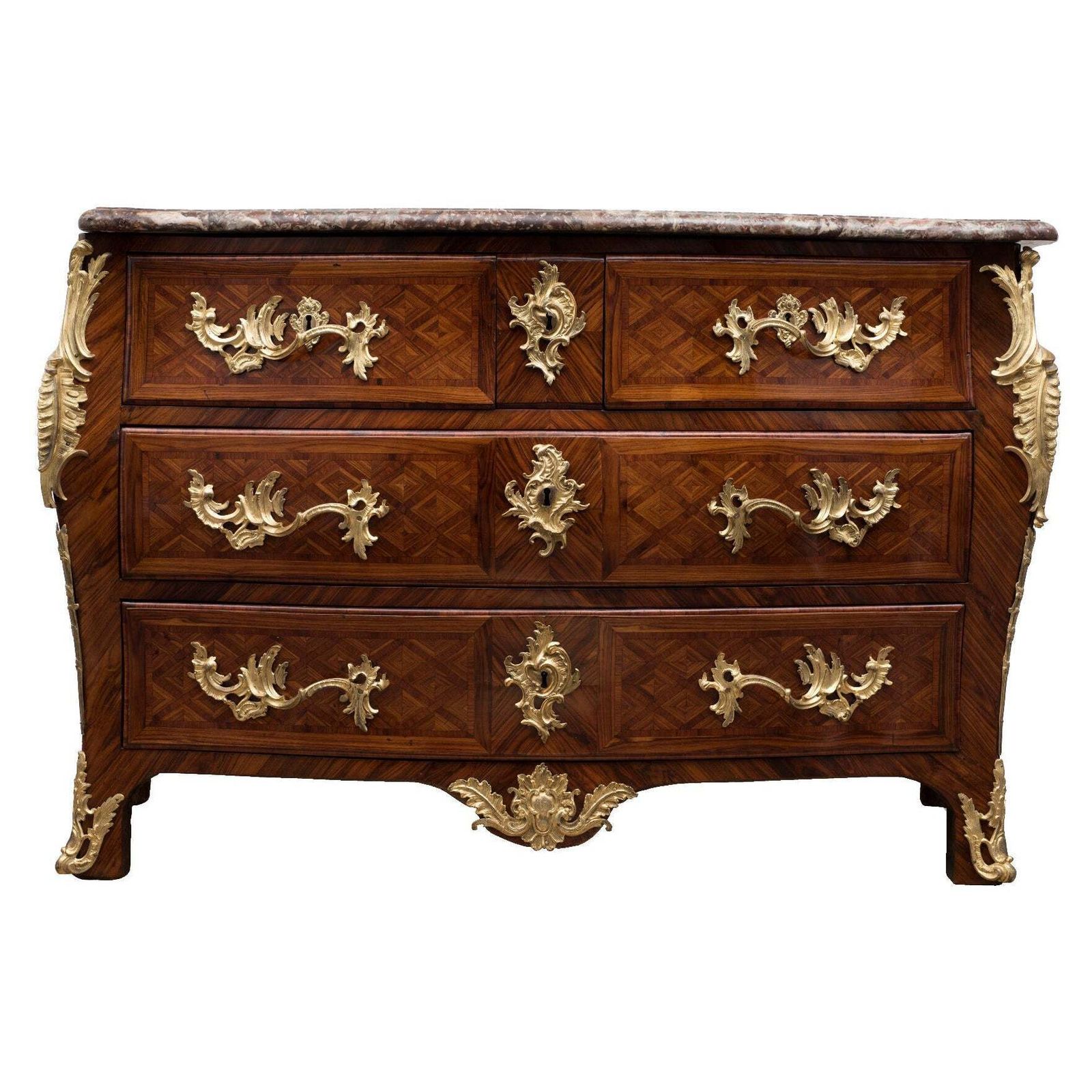 French Regency Marble Chest Of Drawers, Italy, 19th Century