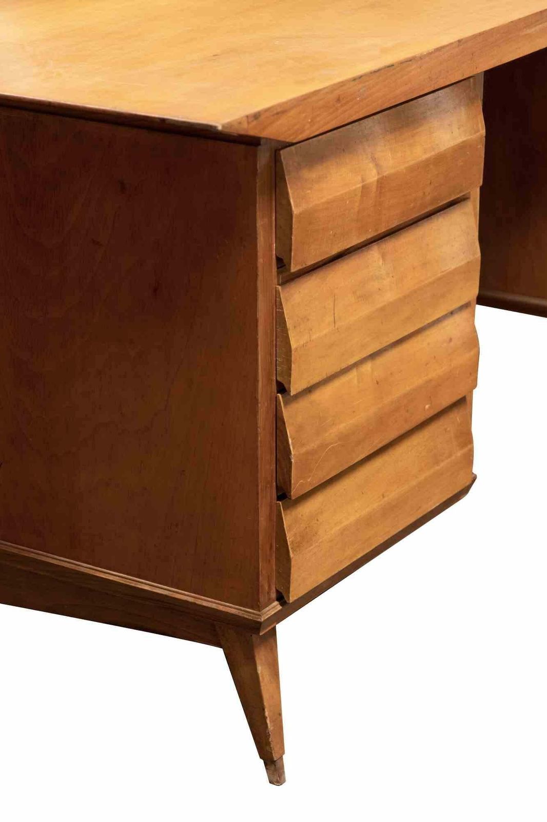 Wood Desk Attr. To Melchiorre Bega, Italy, 1950s photo Furniture