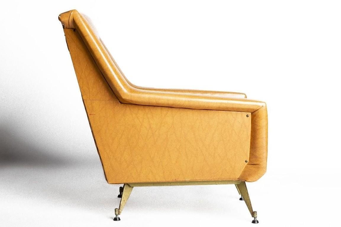 Vintage Vinyl Armchair, Italy, 1950s photo for sale