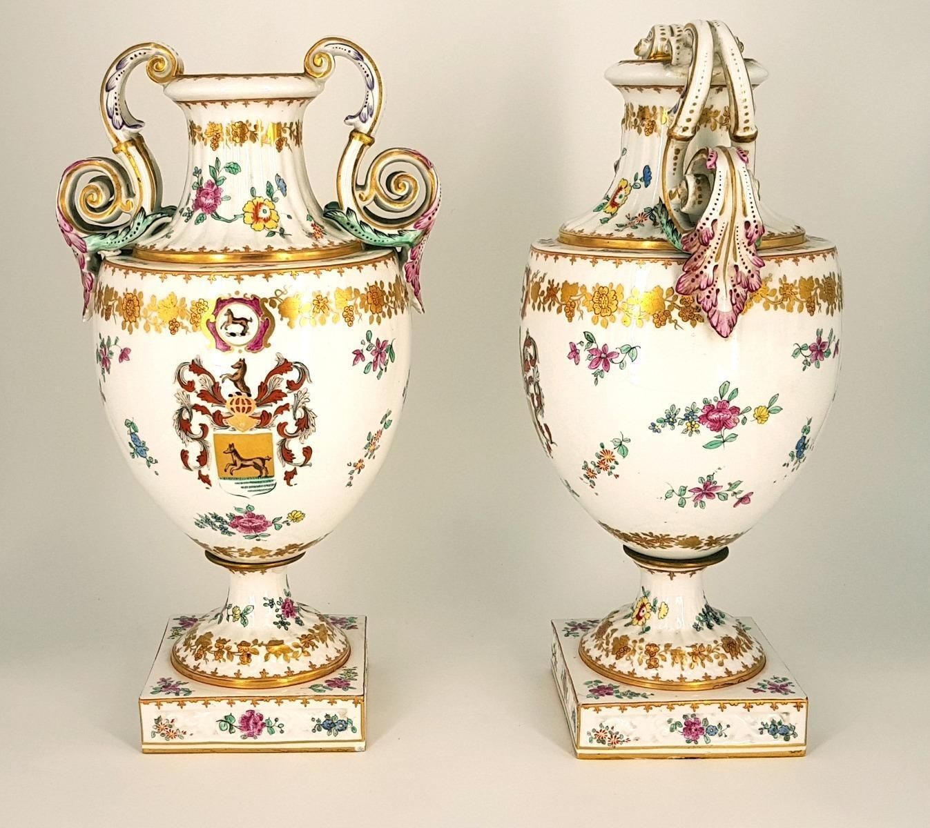 Pair Of Ancient White Crater Vases, Italy, 19th Century photo furniture
