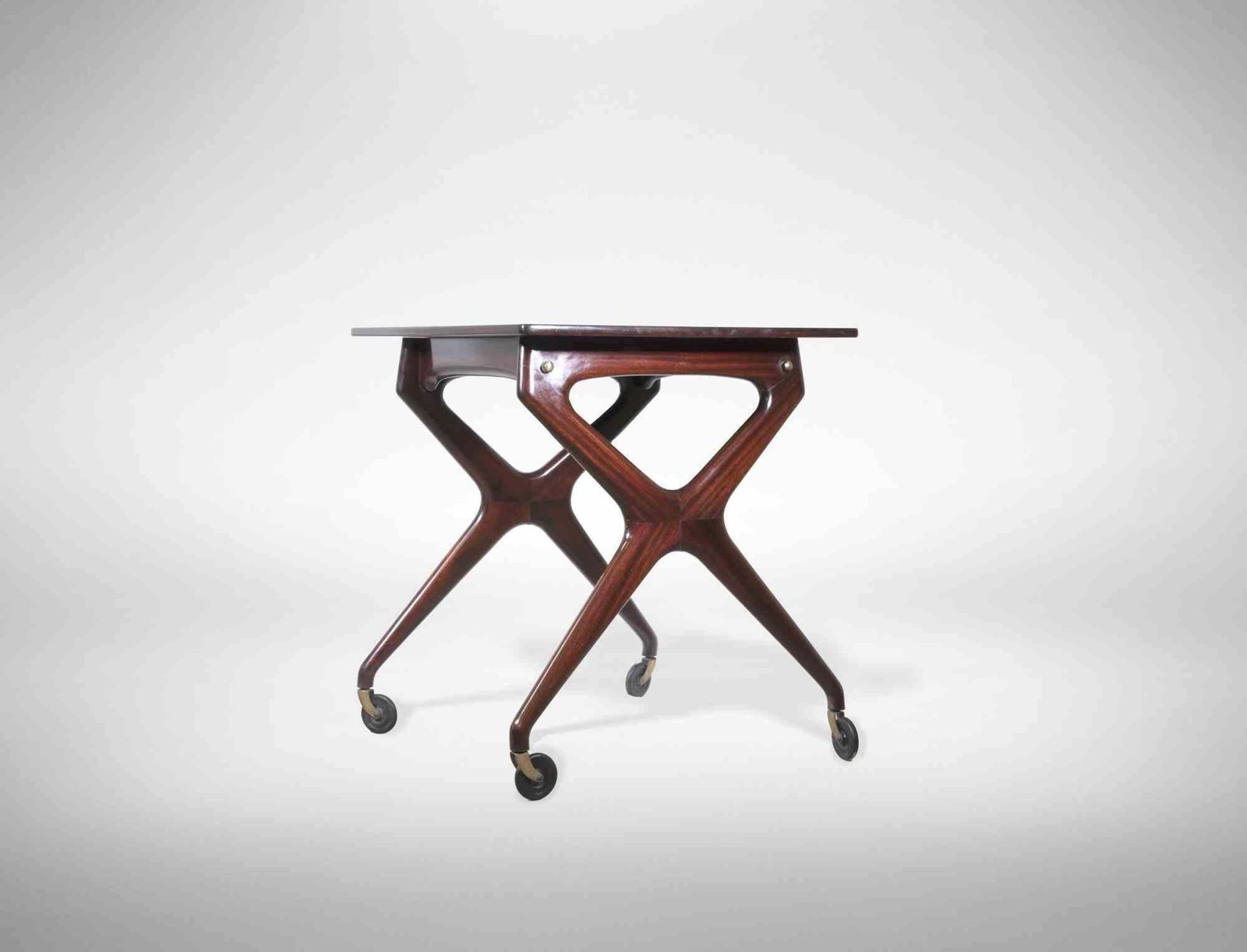 Vintage Tv Cart Attr. Ico Parisi For De Baggis, Mid 20th Century photo for sale