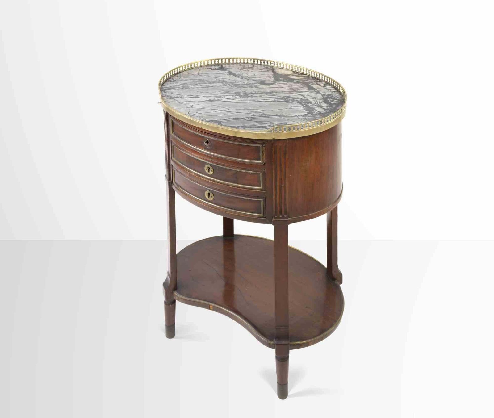 Vintage Oval Bedside, Italy, Early 20th Century photo 1104.0