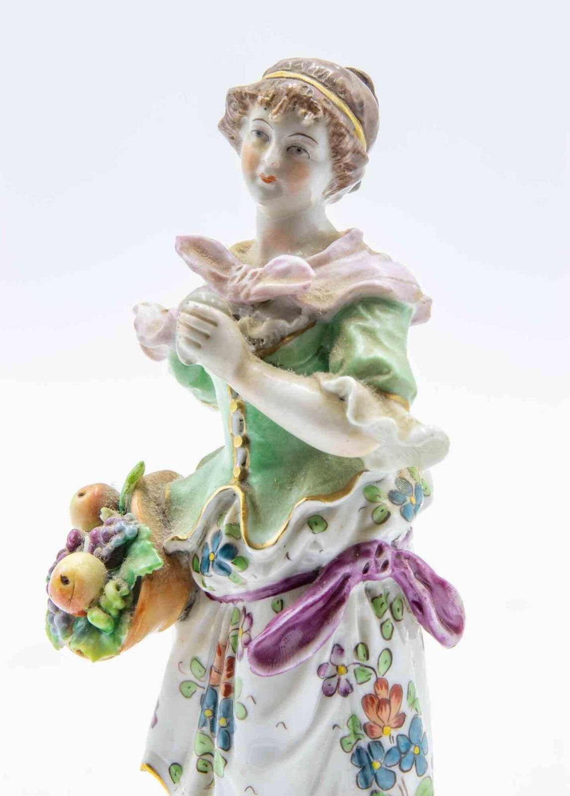 Vintage Capodimonte Ceramic Sculpture Of Young Woman, Italy, Mid 20th Century photo Art