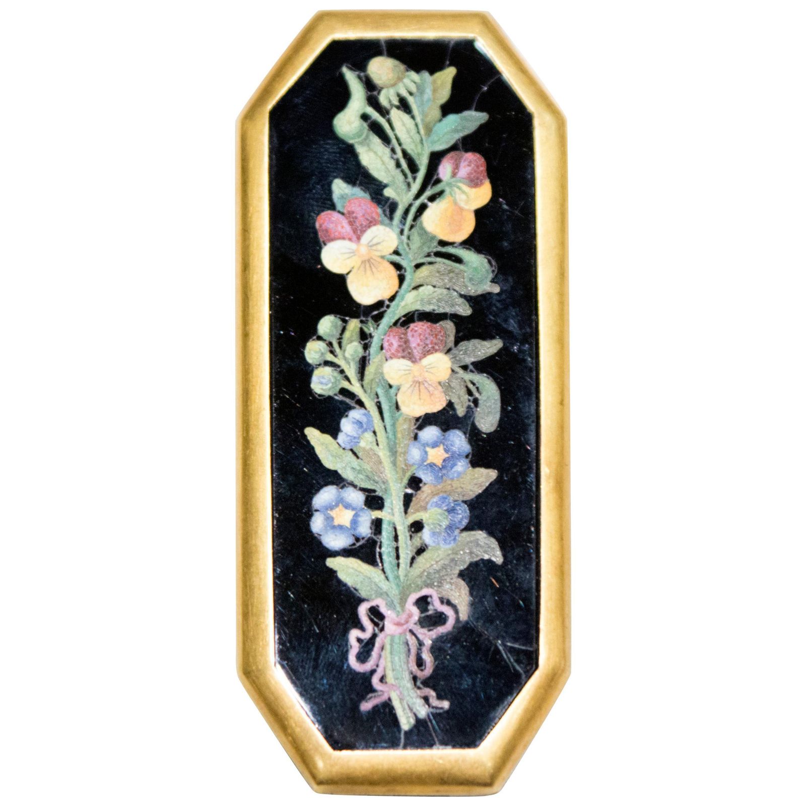 Small Plate With Pansies And Forget Me Not Flowers
