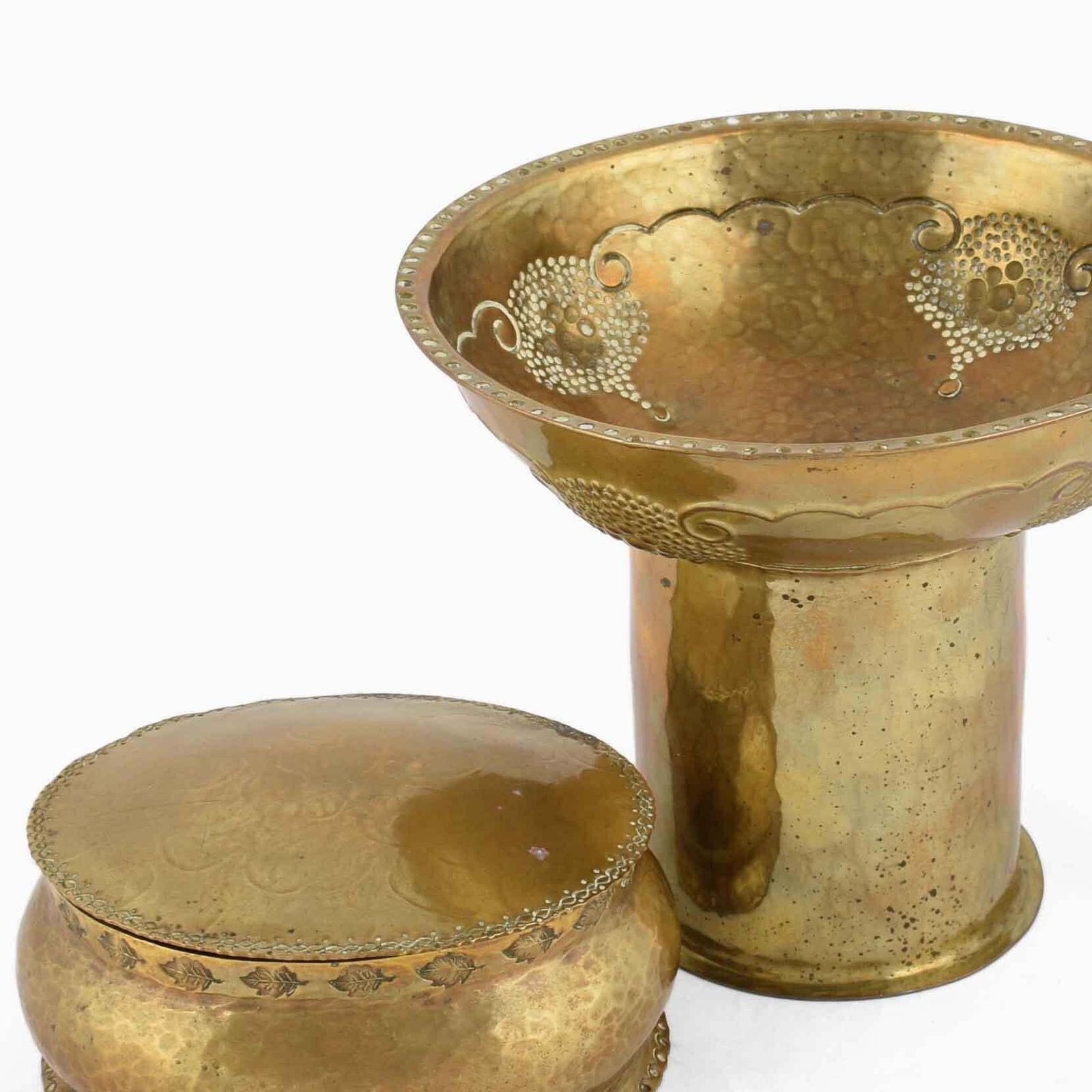 Vintage Brass Art Deco Can And Bowl By Kupo, Germany 1920 1930 photo furniture