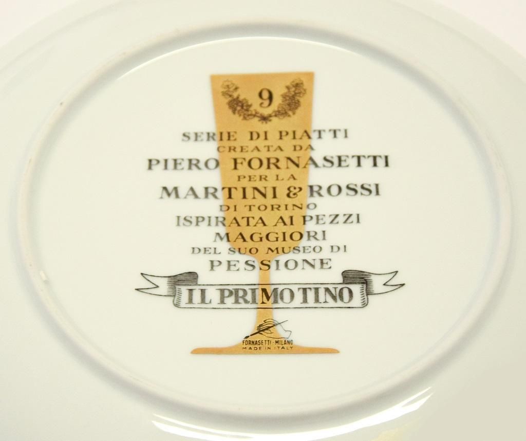 Il Primo Tino Plate For Martini & Rossi, By P. Fornasetti, 1960s photo Home Decor
