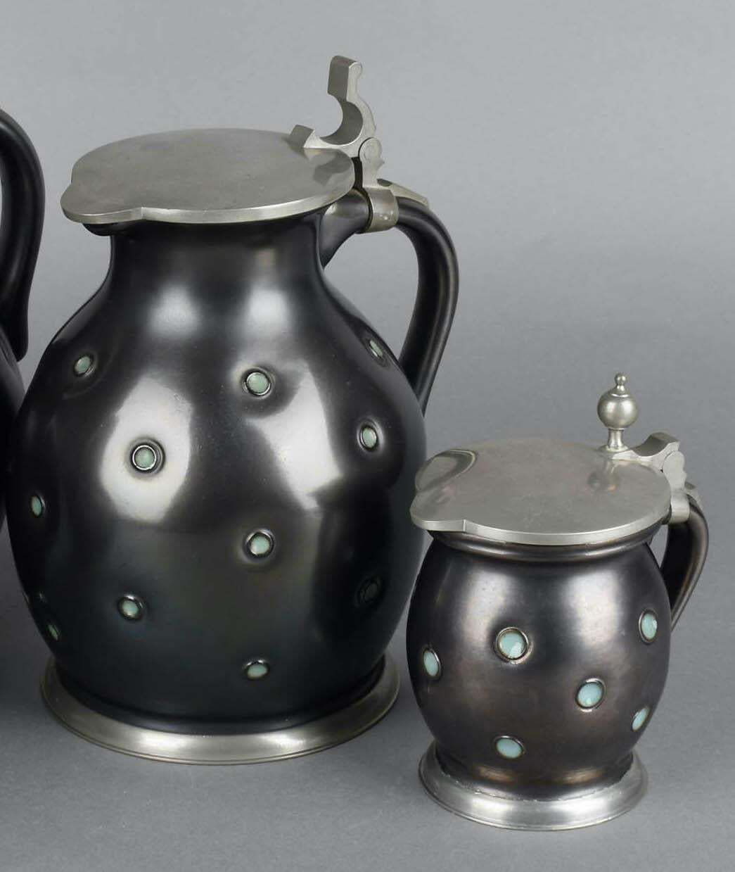 Vintage Black Coffee Set By Eugen Wiedamann, Germany, 1950s 1960s photo furniture