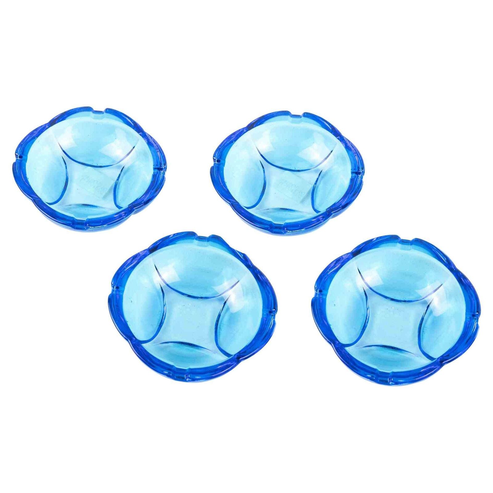 Set Of Four Vintage Cobalt Blue Ashtrays, Italy, 1970s