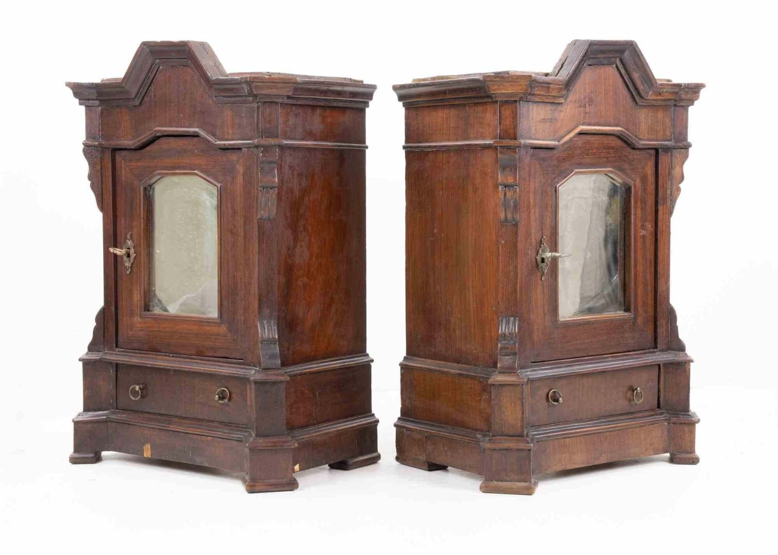 Pair Of Wall Units With Door And Drawer, Italy, Early 20th Century photo furniture