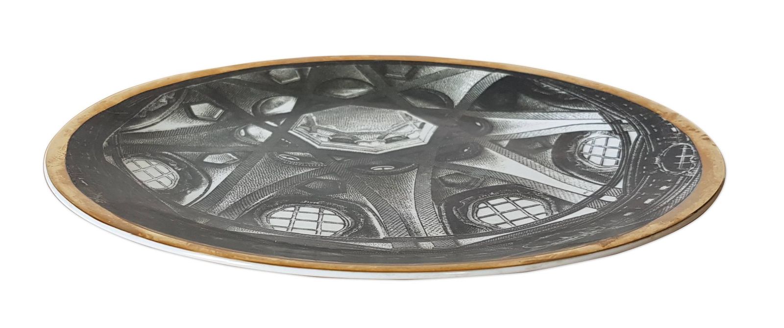 Piero Fornasetti, Vintage Plate From The Series Of Church Domes Cupole D'italia photo for sale