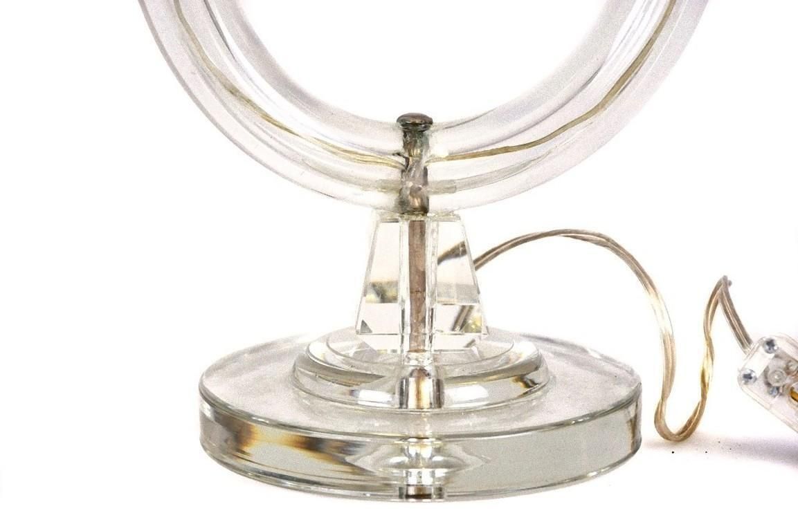 Vintage Glass Candleholder Lamps By Italian Manufacture, 1950s photo Lighting