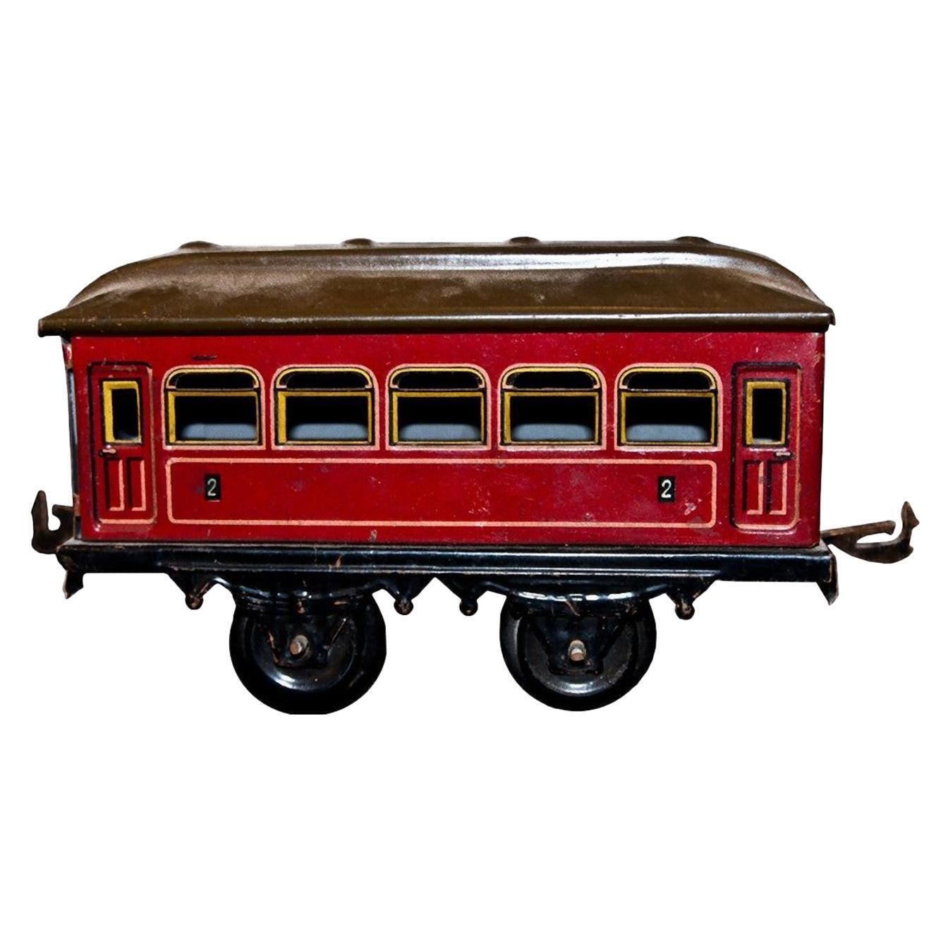 Vintage Toy, Karl Bub 7 Window Passenger Coach, Made In Germany