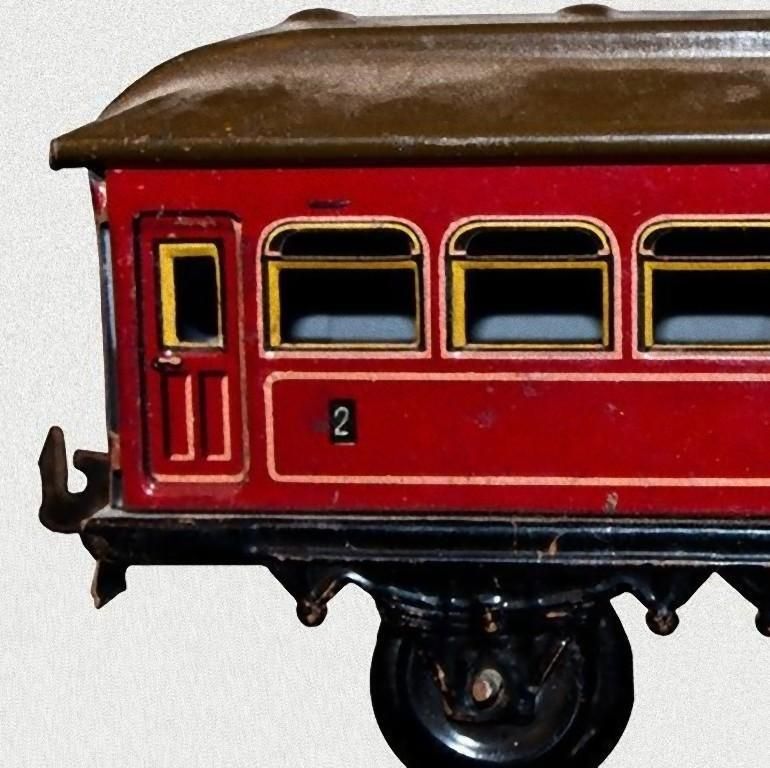 Vintage Toy, Karl Bub 7 Window Passenger Coach, Made In Germany photo furniture