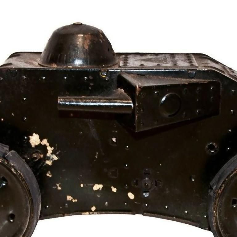 Vintage Toy Car, Military Wind Up Tri Ang Tiger Tank, Lines Bros Ltd., 1930s photo for sale