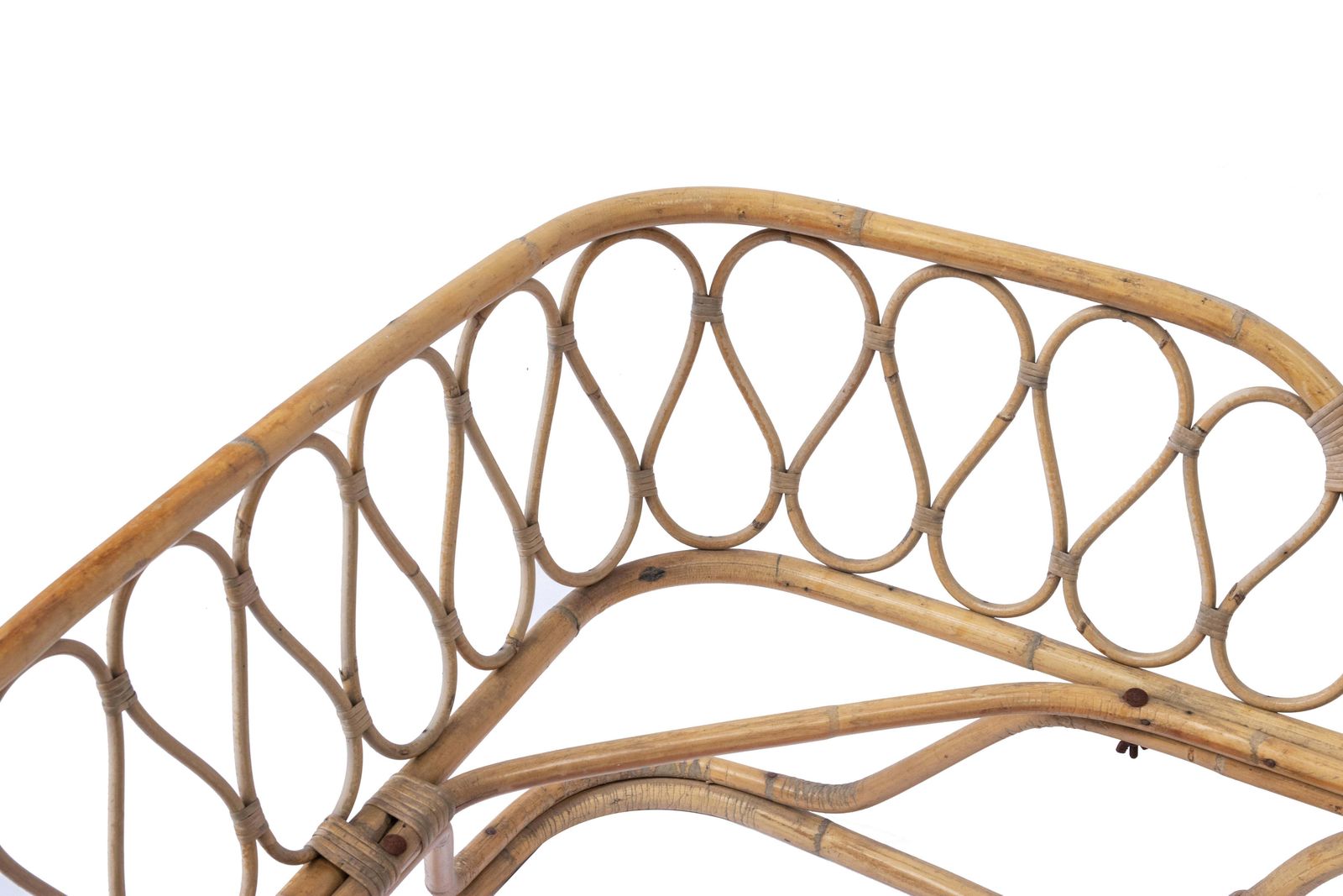 Rattan Single Bed Attributed To Gio Ponti In Bamboo And Wicker, Italy, 1950s. photo Furniture
