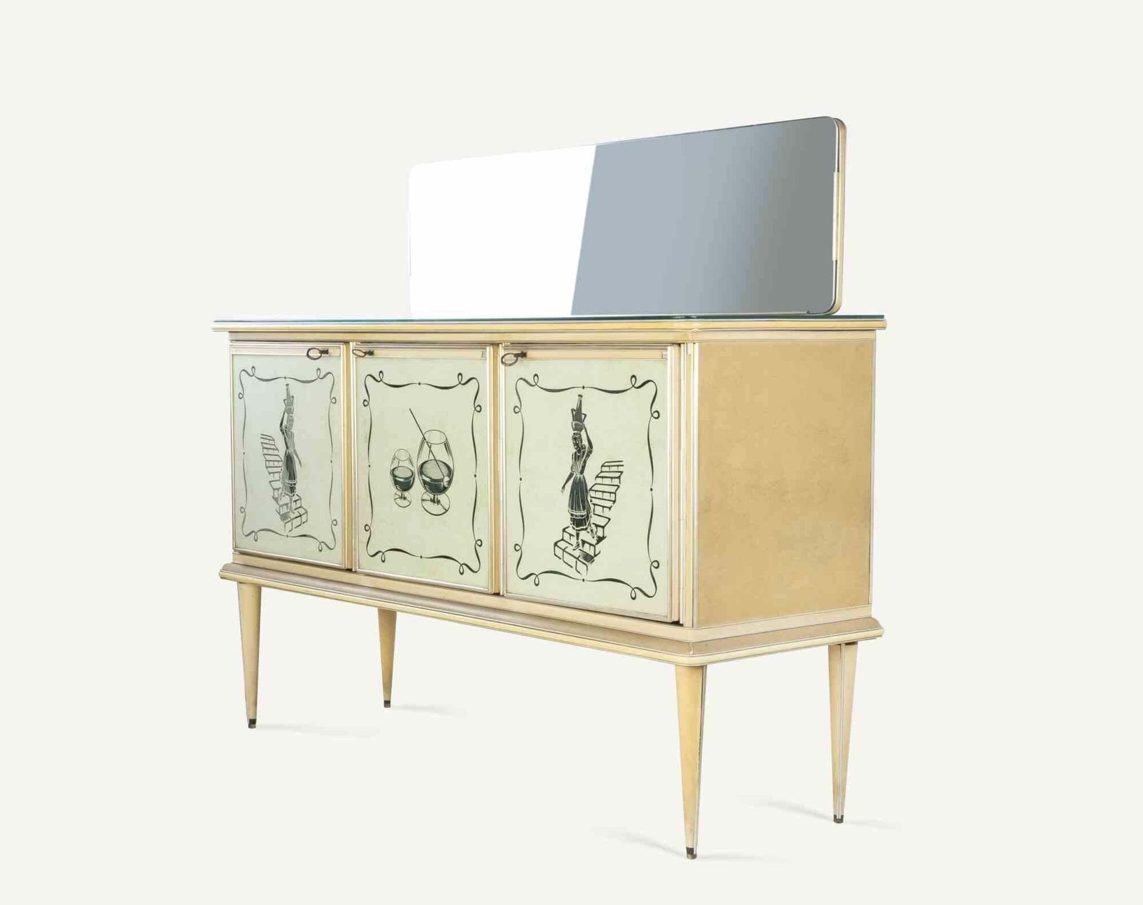 Buffet By Umberto Mascagni With Embedded Mirror,  Italy, 1950s photo Furniture