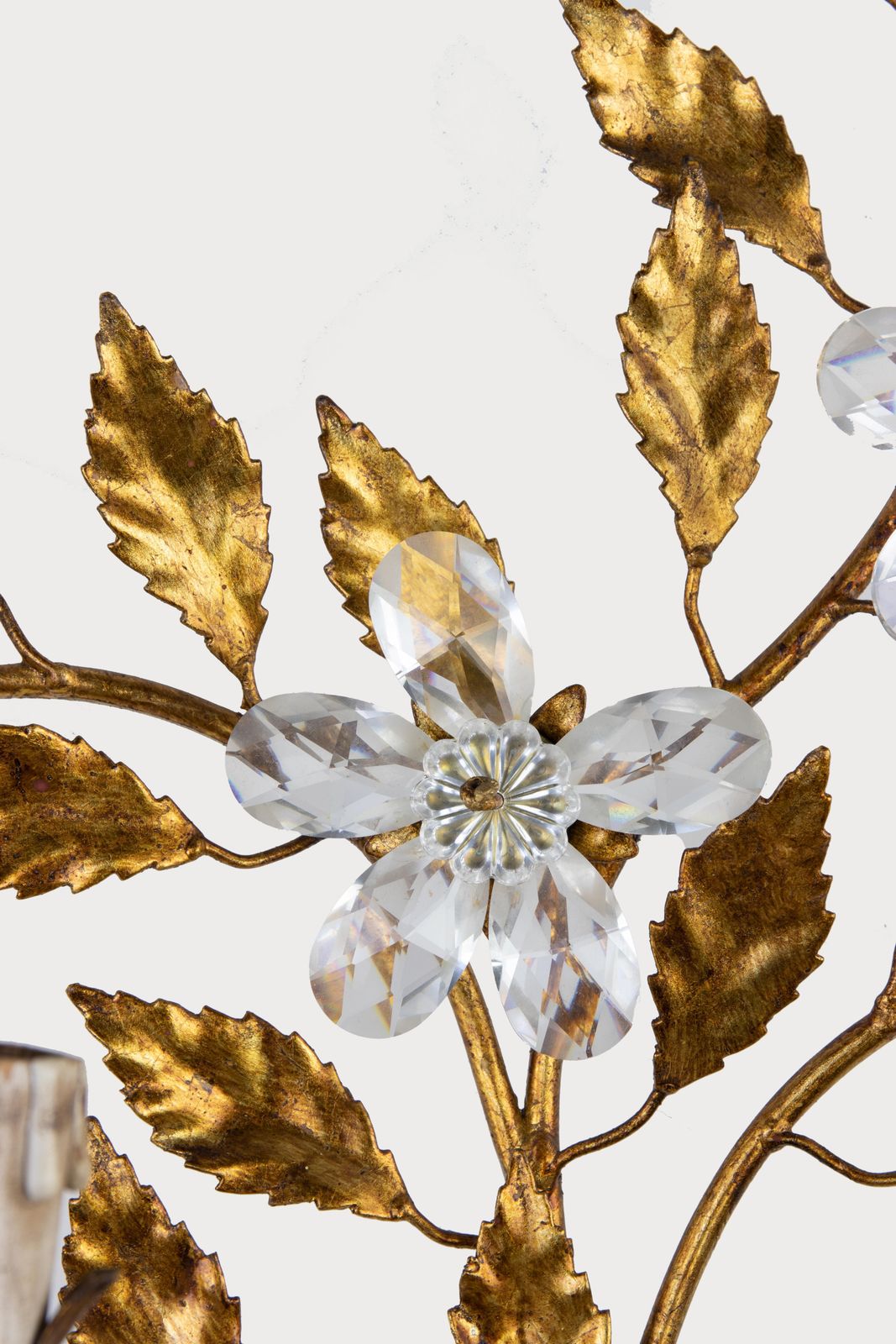 Gilded Brass Bracket Lamp In The Style Of Hans Kogl   Late 20th Century photo for sale