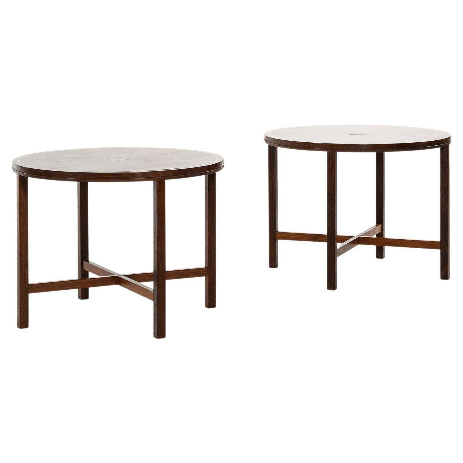 Console Tables In Wengé And Aluminium By Torsten Thorup & Claus Bonderup, 1950's