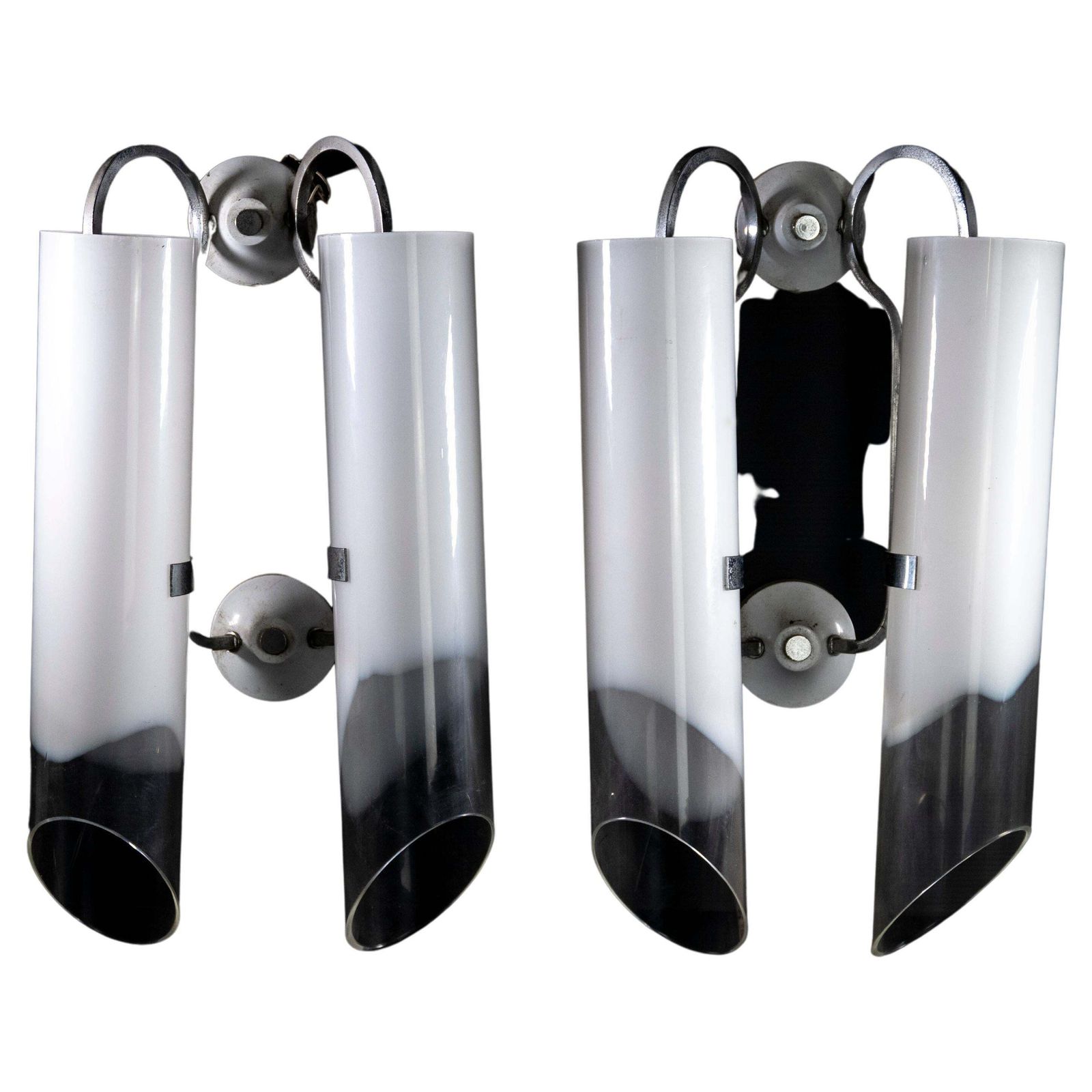 Pair Of Vintage Applique Lights By Carlo Nason For Mazzega, Italy, 1970s